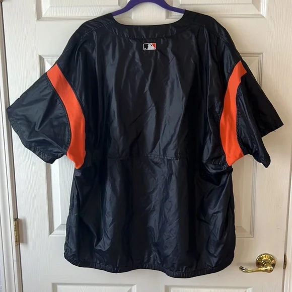 Vintage Starter San Francisco‎ Giants Windbreaker Shirt Black, Sz XXL - Picture 2 of 11